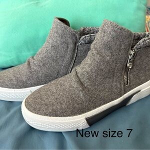 Like blowfish Malibu New Gray High-Top Sneakers with Zipper
